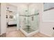 Spa-like bathroom with a large walk-in shower and marble finishes at 4040 E Jude Ln, Gilbert, AZ 85298