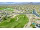 Aerial view of golf course and community at 6916 E Quince St, Mesa, AZ 85207