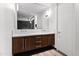 Bathroom with double vanity and large mirror at 4739 N Scottsdale Rd # 2002, Scottsdale, AZ 85251