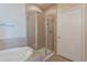 Large shower and soaking tub in this bathroom at 21320 N 56Th St # 2175, Phoenix, AZ 85054