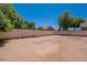 Large backyard with block wall and empty space at 10419 E Kiva Ave, Mesa, AZ 85209