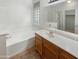 Bathroom with soaking tub, shower, and double vanity at 11520 N 85Th Dr, Peoria, AZ 85345