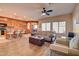 Open concept living room with a view into the kitchen at 216 W Atlantic Dr, Casa Grande, AZ 85122