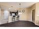 Kitchen features a breakfast bar with two barstools at 5350 E Deer Valley Dr # 3418, Phoenix, AZ 85054