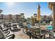 Inviting pool area with tables and umbrellas at 5350 E Deer Valley Dr # 3418, Phoenix, AZ 85054