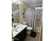 Updated bathroom with quartz countertop and walk-in shower at 8846 E Copper Dr, Sun Lakes, AZ 85248