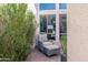 Relaxing courtyard with comfy chair and greenery at 15411 N Central Ave, Phoenix, AZ 85022