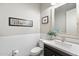 Clean bathroom with white subway tile and modern vanity at 115 S Galaxy Dr, Chandler, AZ 85226