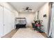 Bedroom with a bunk bed, workspace, and backyard view at 115 S Galaxy Dr, Chandler, AZ 85226