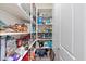 Well-stocked pantry with ample shelving for storage at 115 S Galaxy Dr, Chandler, AZ 85226