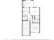 Floor plan showing two bedrooms, one bath, eat-in kitchen, living room and garage at 2064 S Farnsworth Dr # 39, Mesa, AZ 85209