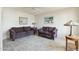 Living room with two sofas, a ceiling fan, and tiled floor at 2064 S Farnsworth Dr # 39, Mesa, AZ 85209