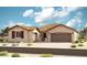 One-story home with tile roof, two-car garage, and desert landscaping at 21749 E Saddle Way, Queen Creek, AZ 85142