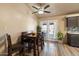 Kitchen dining area with table, chairs, and French doors leading to patio at 22765 N Rayo De Sol Ct, Kearny, AZ 85137