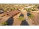 Aerial view of a large barn with a brown metal roof at 30316 N 139Th St, Scottsdale, AZ 85262