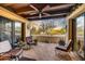 Covered patio with desert views and ceiling fan at 37801 N Cave Creek Rd # 13, Cave Creek, AZ 85331