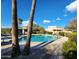 Community pool area with palm trees and lounge chairs at 37801 N Cave Creek Rd # 13, Cave Creek, AZ 85331