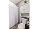 Simple bathroom with white toilet and shower at 16501 N 68Th Dr, Peoria, AZ 85382