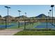 Well-lit pickleball courts with mountain views at 1936 W Rowel Rd, Phoenix, AZ 85085