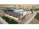 Resort-style pool with a large sundeck and shaded seating areas at 32380 N Hermon Rd, San Tan Valley, AZ 85143