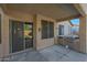 Outdoor patio with built-in grill and sliding glass door access at 6520 W Oraibi Dr, Glendale, AZ 85308