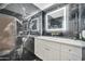 Modern bathroom with marble tile and floating vanity at 7823 N Via Del Mundo --, Scottsdale, AZ 85258