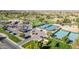 Aerial view of community amenities including tennis courts and clubhouse at 8355 W Utopia Rd, Peoria, AZ 85382