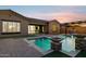 Large backyard pool with pergola, fire pit, and plenty of patio space at 12860 W Calle De Sol --, Peoria, AZ 85383