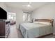 Spacious main bedroom with king-size bed and access to living area at 7009 E Acoma Dr # 1105, Scottsdale, AZ 85254