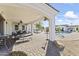 Relax on this spacious covered patio overlooking the pool at 10125 E Cortez Dr, Scottsdale, AZ 85260