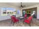 Outdoor patio with seating area and view of backyard at 10125 E Cortez Dr, Scottsdale, AZ 85260