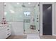 Elegant bathroom with a large walk-in shower and modern fixtures at 21121 E Marsh Rd, Queen Creek, AZ 85142