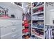 Well-organized closet with shelving and hanging space for clothes and shoes at 21121 E Marsh Rd, Queen Creek, AZ 85142