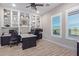 Spacious home office with built-in shelving and window seating at 21121 E Marsh Rd, Queen Creek, AZ 85142
