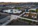 Aerial view of community pool, playground, and shaded seating areas at 3650 E Alexander Dr, San Tan Valley, AZ 85143