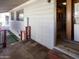 Side entrance to mobile home with deck at 6960 W Peoria Ave # 16, Peoria, AZ 85345