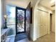 Elegant entry with decorative door and tile flooring at 10063 E Cinnabar Ave, Scottsdale, AZ 85258