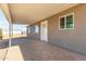 Covered back patio with access to the home's interior at 11772 N Abel Pl, Florence, AZ 85132