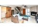 Living area with a fireplace and sliding barn door at 1401 E Puget Ave # 24, Phoenix, AZ 85020