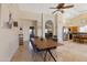 Bright dining area with a wood table and gray chairs at 4113 W Bart Dr, Chandler, AZ 85226
