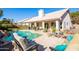 Home's backyard oasis with a refreshing pool and patio furniture at 4113 W Bart Dr, Chandler, AZ 85226