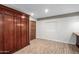 Finished basement area with wood flooring at 6816 E Oak St, Scottsdale, AZ 85257
