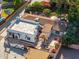 Aerial view of house, pool, and backyard amenities at 8340 E Thomas Rd, Scottsdale, AZ 85251