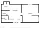 One-story floor plan with bedroom, kitchen, living room, and bath at 8340 E Thomas Rd, Scottsdale, AZ 85251