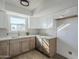 Modern kitchen with white cabinets, quartz countertops, and stainless steel appliances at 1436 E Downing St, Mesa, AZ 85203