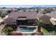 Aerial view showcasing the home and neighborhood at 21774 E Camacho Rd, Queen Creek, AZ 85142