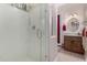 Bathroom with shower, vanity, and ample storage at 21774 E Camacho Rd, Queen Creek, AZ 85142