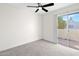 Bedroom with sliding door to patio at 946 E Diamond Dr, Tempe, AZ 85283