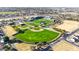 Aerial view showing multiple baseball fields and a large stadium at 30 E Brown Rd # 2094, Mesa, AZ 85201