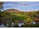 Serene golf course with water feature and mountain view at 37200 N Cave Creek Rd # 1119, Scottsdale, AZ 85262